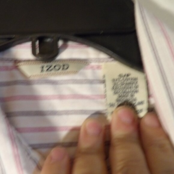 Izod Striped Long Sleeve Button Down Shirt Sz S - Picture 5 of 6
